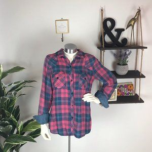 Rails Plaid Flannel Western Button Down Shirt